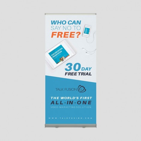 Who Can Say No to Free? - 6.5ft Retractable Banner